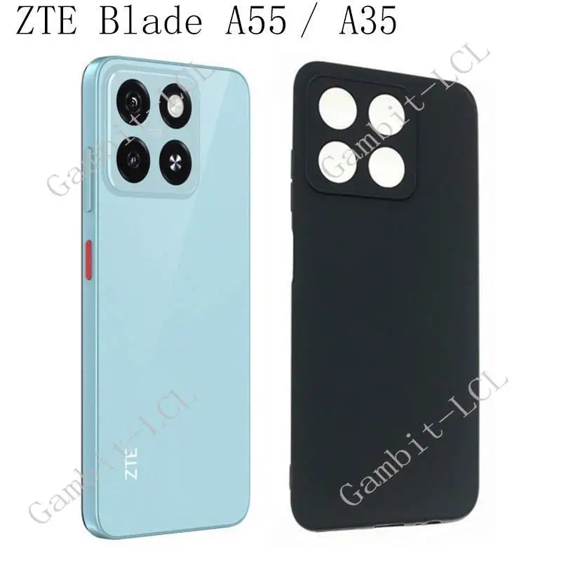 For ZTE Blade A55 A35 BladeA55 BladeA35 Z2450 Smartphone Phone Protective Back Shell Soft TPU Case Shockproof