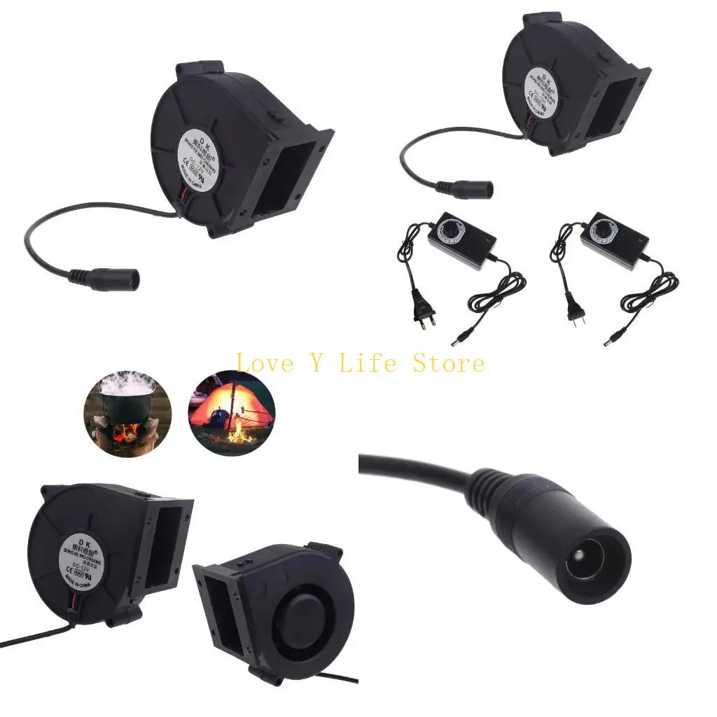 

L74C 97x33mm AC110V-220V EU/US SPEED Регулируемая вентилятор для вентилятора кулинарного вентилятора 9733 BBQ Fan