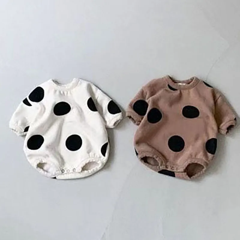 

Autumn Baby Clothing Infant Big Dot O-neck Long Sleeve Bodysuit Toddler One Piece haine bebelusi nou născuți set baby clothes