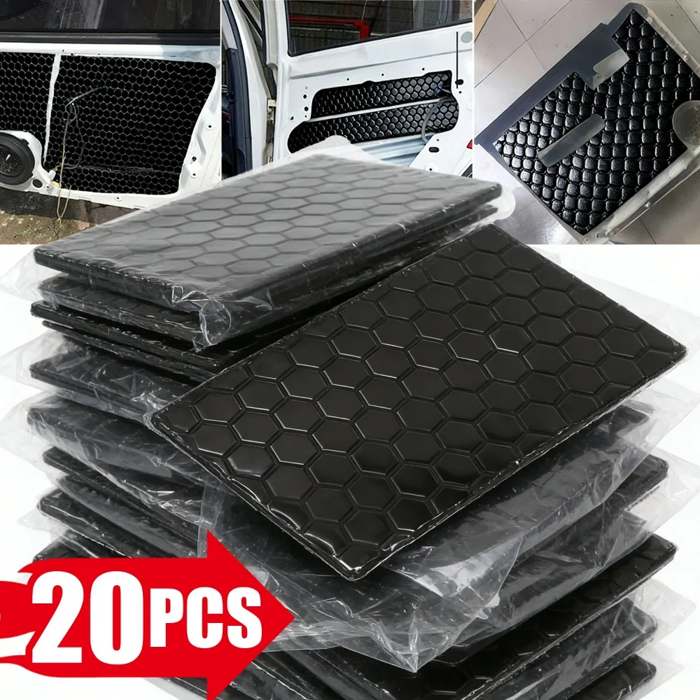 

Car Sound Damping Plate Firewall Heat Shield Insulation Deadener Butyl Rubber Composite Aluminum Plates DIY Self Adhesive Mat