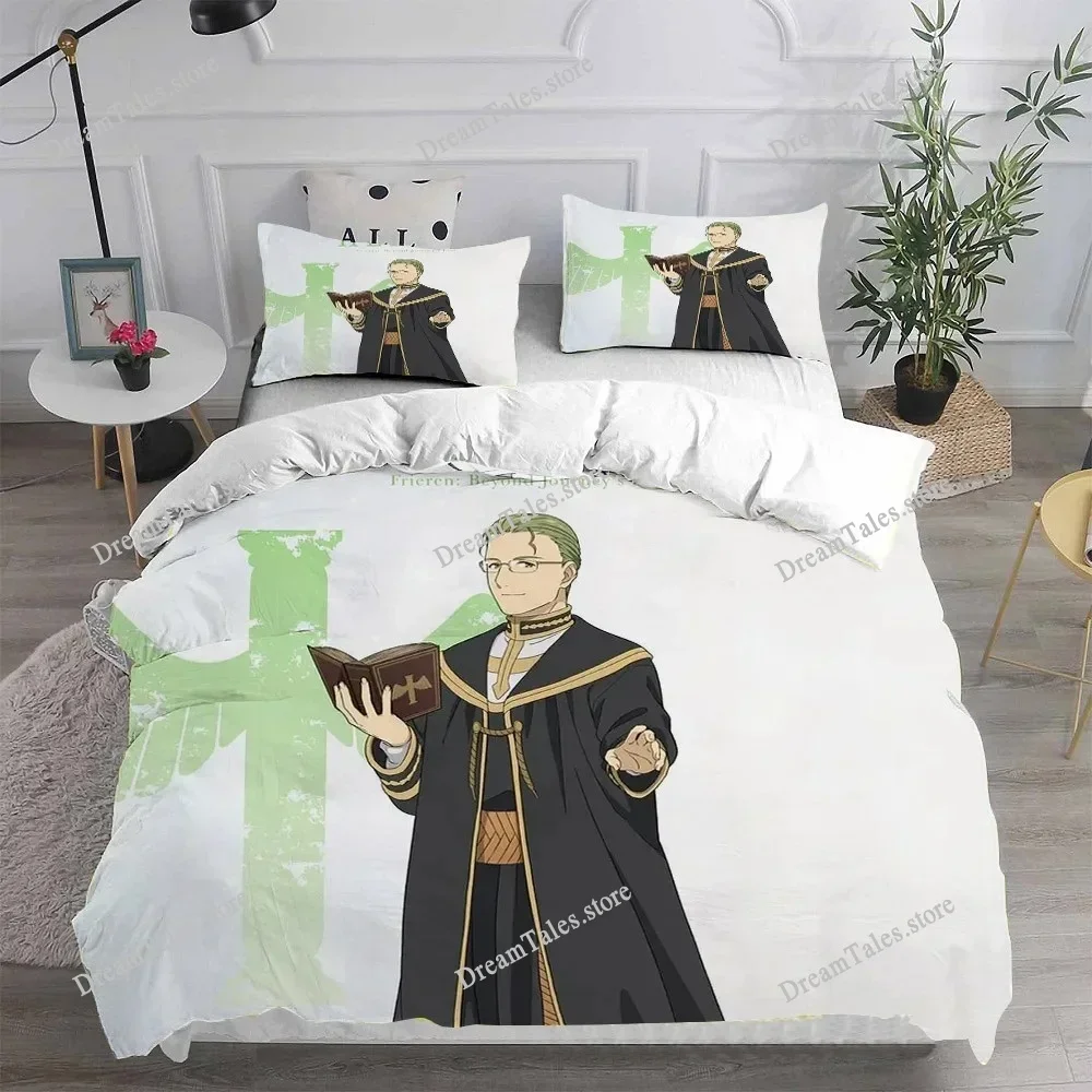 Home Textile Cartoons Frieren At The Funeral Cover Duvet Cover Pillow Case Boy Girl Polyester Bedding Set King Queen Twin Size96