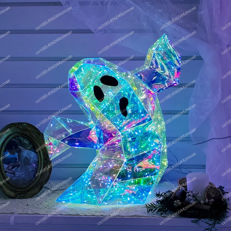 Cross-border foreign trade cute luminous ghost ornament Halloween theme decoration creative horror atmosphere arrangement props