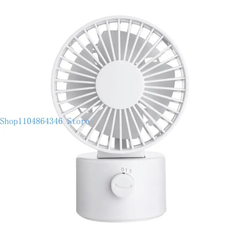 652F Portable USB Powered Desk Fan Oscillating Fan Small Table Fan 2 Speeds Shaking for Head Fan for Desktop Home Of