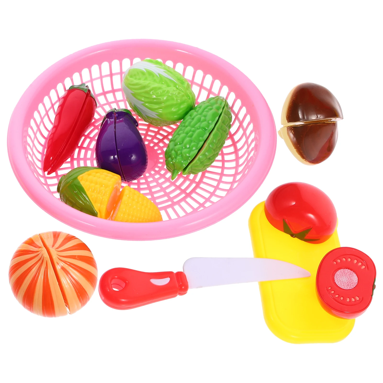 1 set 1 Set Kids Cutting Vegetable Smooth Surface Educational Play Kitchen For Party Birthday Gift Cute Children'S Day Present