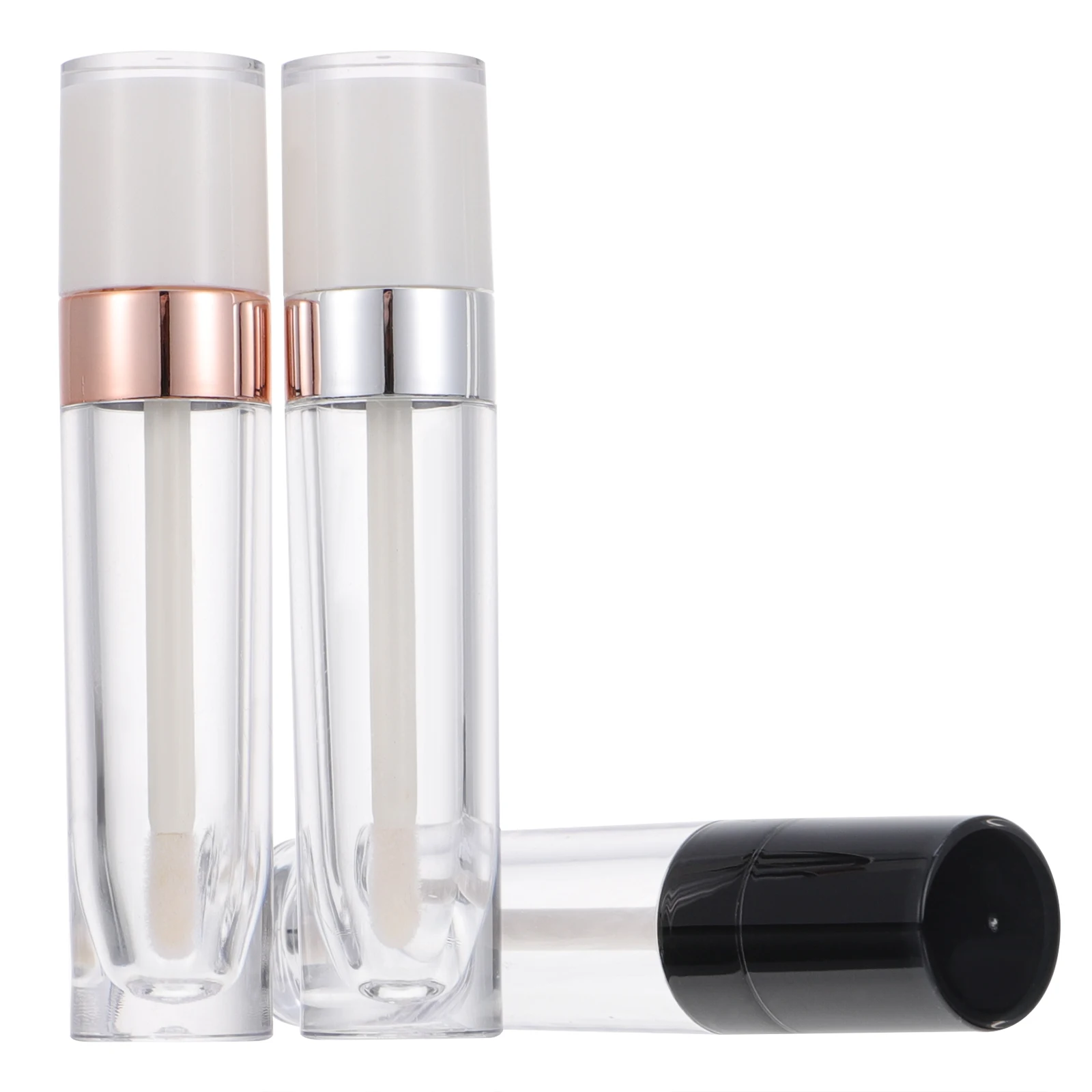 9pcs Refillable Gloss Tubes Clear Mini Bottles For Diy Cosmetics Makeup Balm Eco-Friendly Portable Lip Color Container Lip