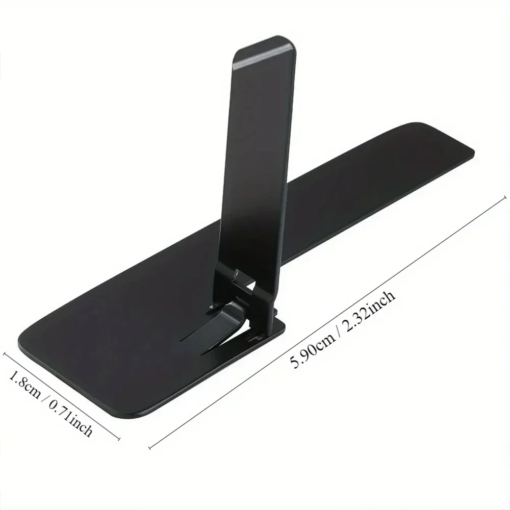 2pcs Ultra Thin Mini Phone Kickstand Universal Desktop Phone Holder Stand Metal Folding Desk Bracket view 5