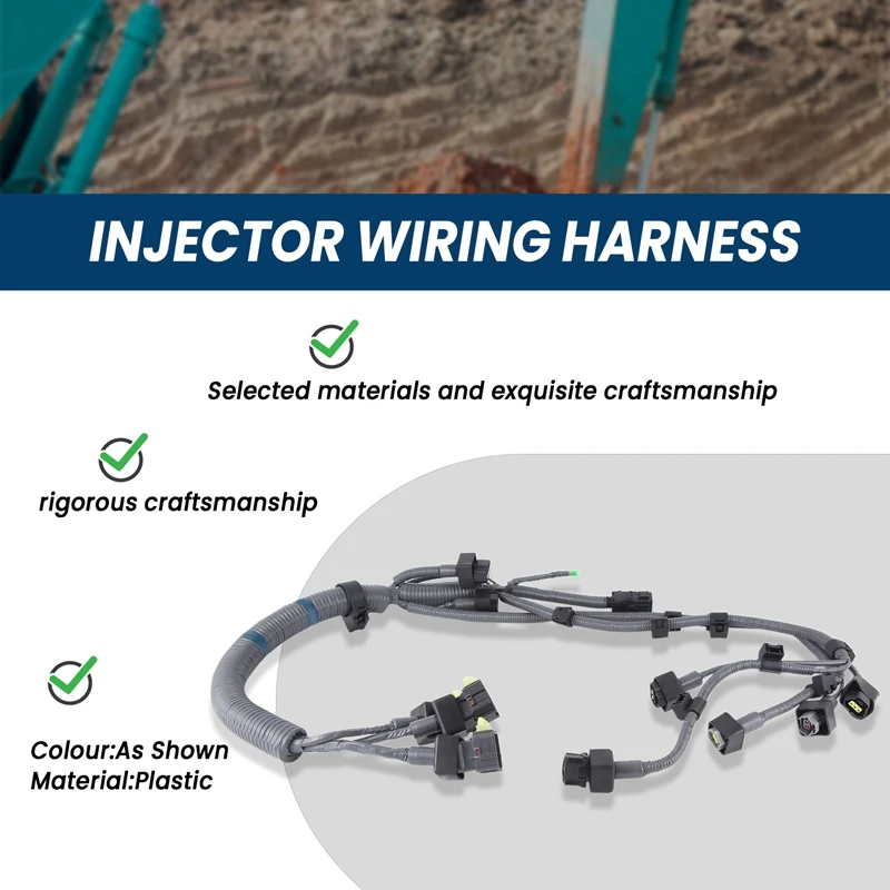 Excavator Engine Wiring Harness Injector Wiring Harness For Kobelco SK200-8 SK250-8 82121-E0G40 VH82121-E0G40