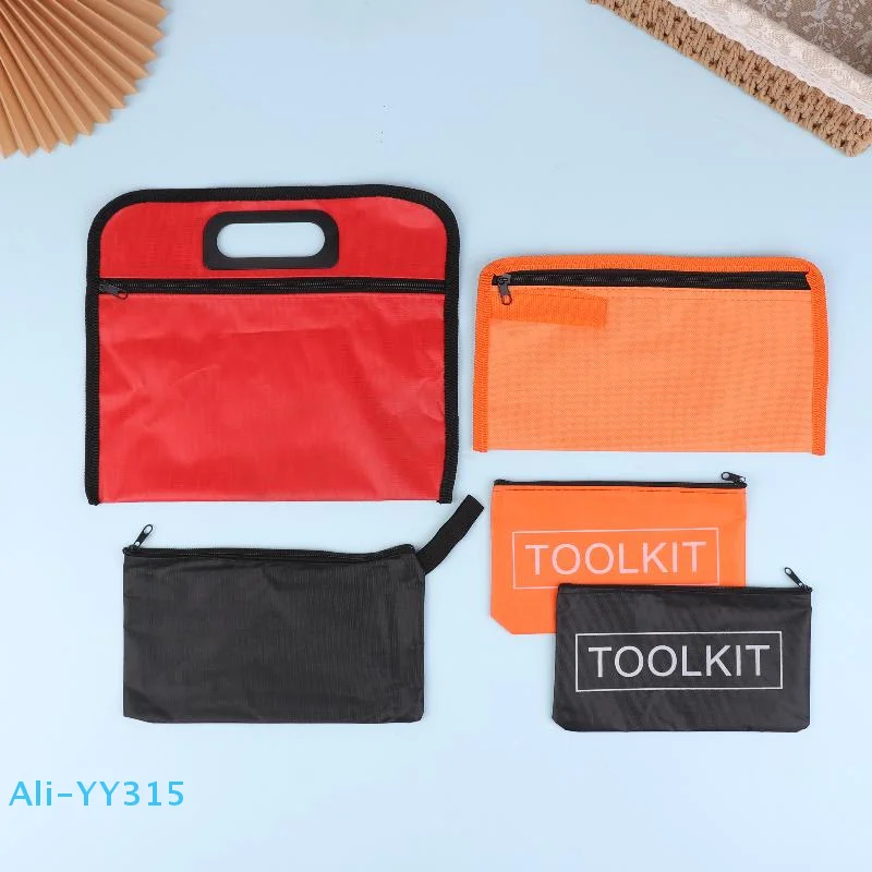【Y】Zipper Canvas Waterproof Organizer Multi-function Portable Bag Storage Bags Hardware Toolkits Small Tool Bag