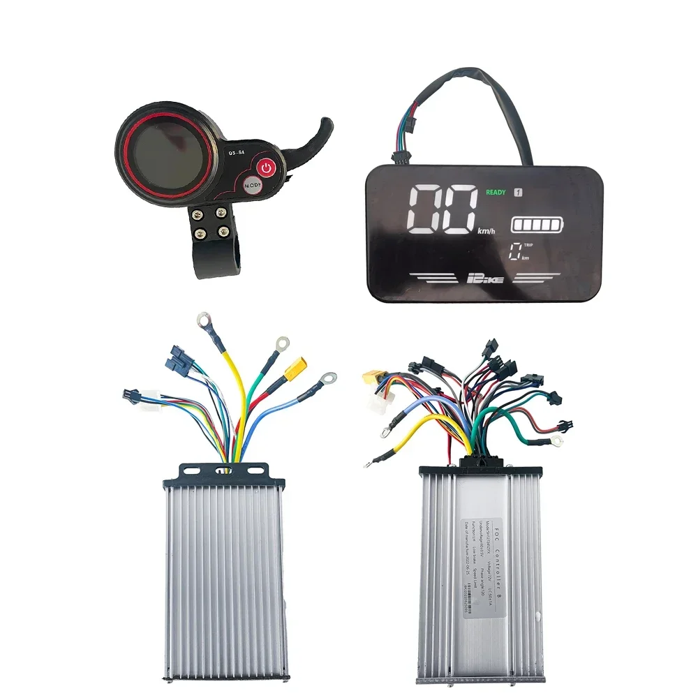 

JB 72V 50A FOC Sine Wave Scooter Controller for 6000w 8000W 10000W 12000w Electric Scooter QS-S4 Display Meter PCB Accelerator