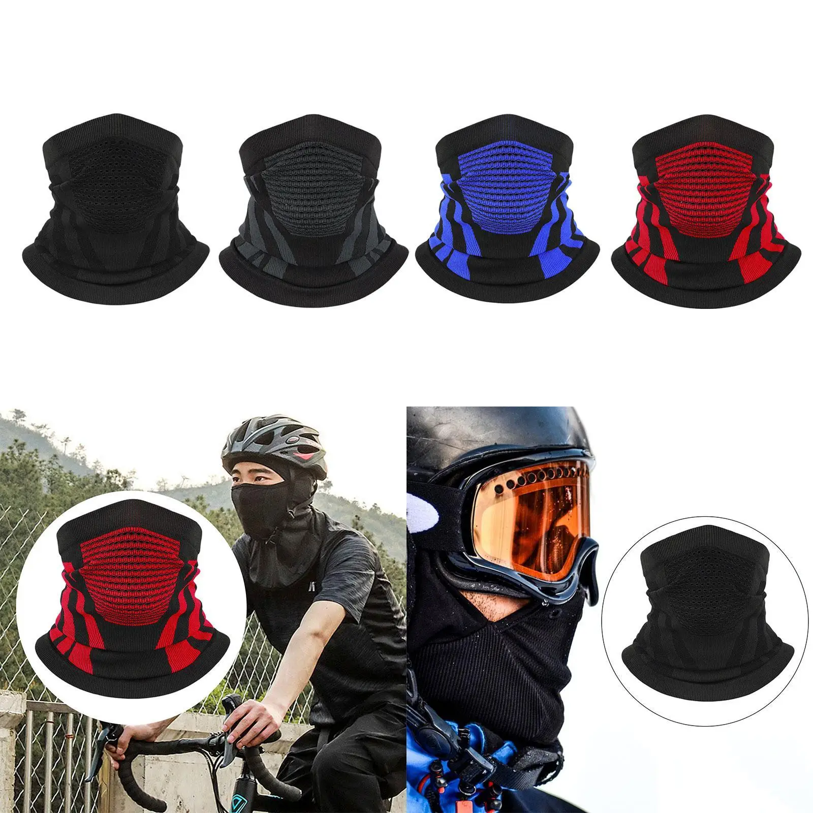 Winter Neck Warmer Gaiter Windproof Lightweight Thermal Multipurpose Face Mask for Running Hiking Motorcycling Men Women Camping