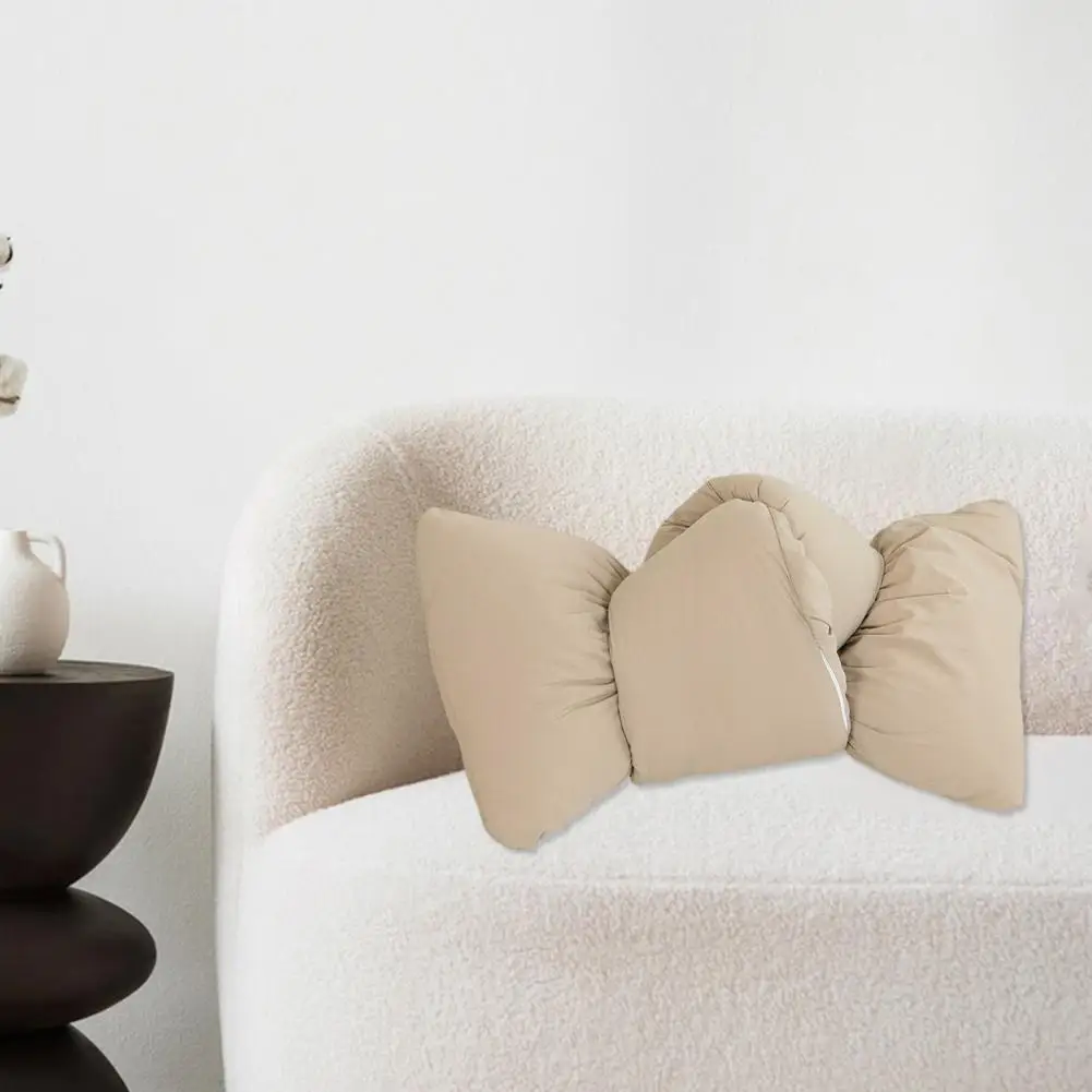 وسادة قطنية بعقدة طويلة معقودة لغرفة النوم، وسادة زخرفية على شكل فيونكة ناعمة الملمس لغرفة النوم ومكتب النوم والسيارة #4