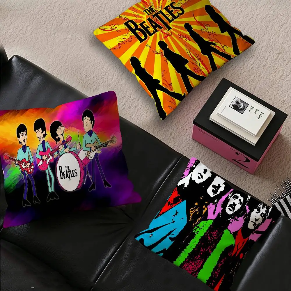 T-The-B-Beatles Rock Band Pillow Cover for Bedroom Room and Living Room Sofa Decorative Cushion Cover