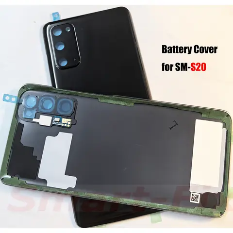 Funda trasera de cristal de alta calidad para SM-S20, cubierta trasera para puerta, carcasa de cristal trasera con pieza de repuesto para lente de cámara