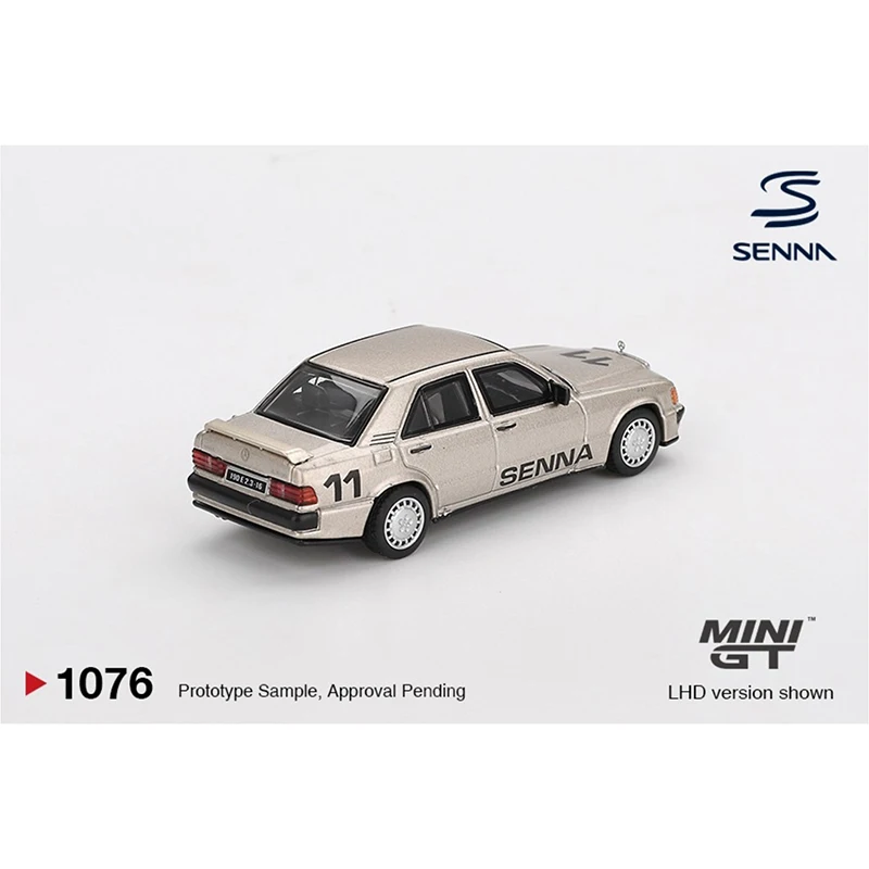 Vorverkauf MINIGT 1076 1:64 Mercedes Benz 190 E 2.3 16 # 11 Ayrton Senna 1984 Nürburgring Diecast Car Model Collection Toys