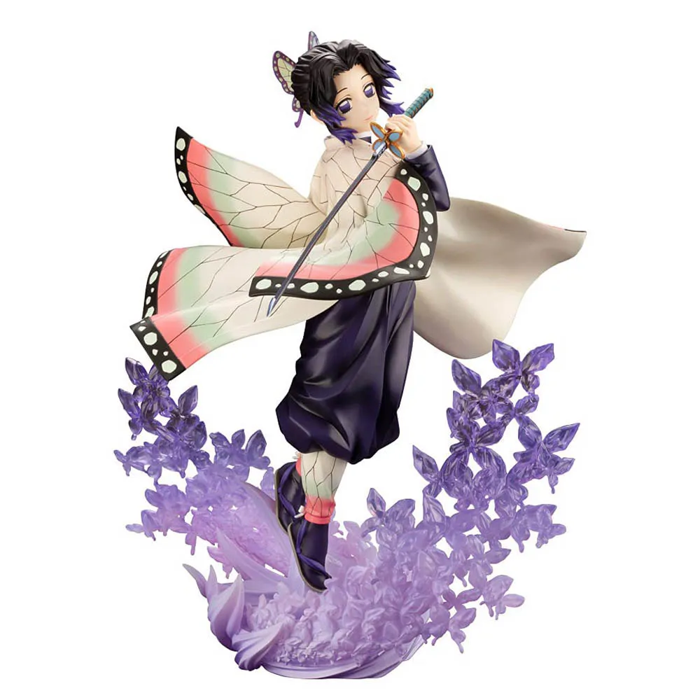 

In stock 25CM Kochou Shinobu Demon Slayer Anime Action Figure PVC collectible ornaments Boxed Model Dolls Toy For Gift