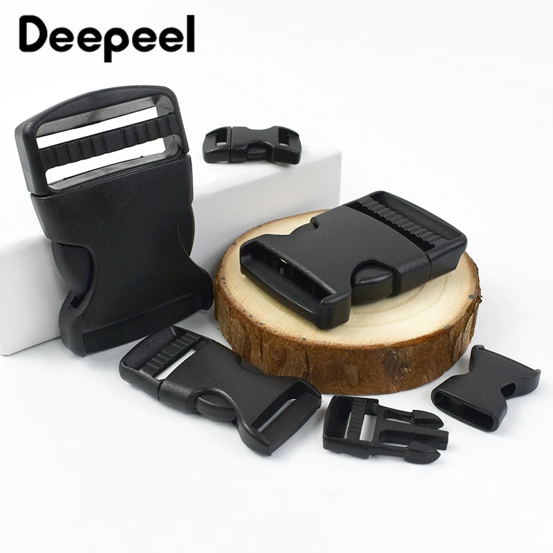 5/10Pcs Deepeel 10-50mm Plastic Release Buckles Bags Side Adjuster Clasp Backpack Belt Pet Collar Webbing Hook Luggage Accessory