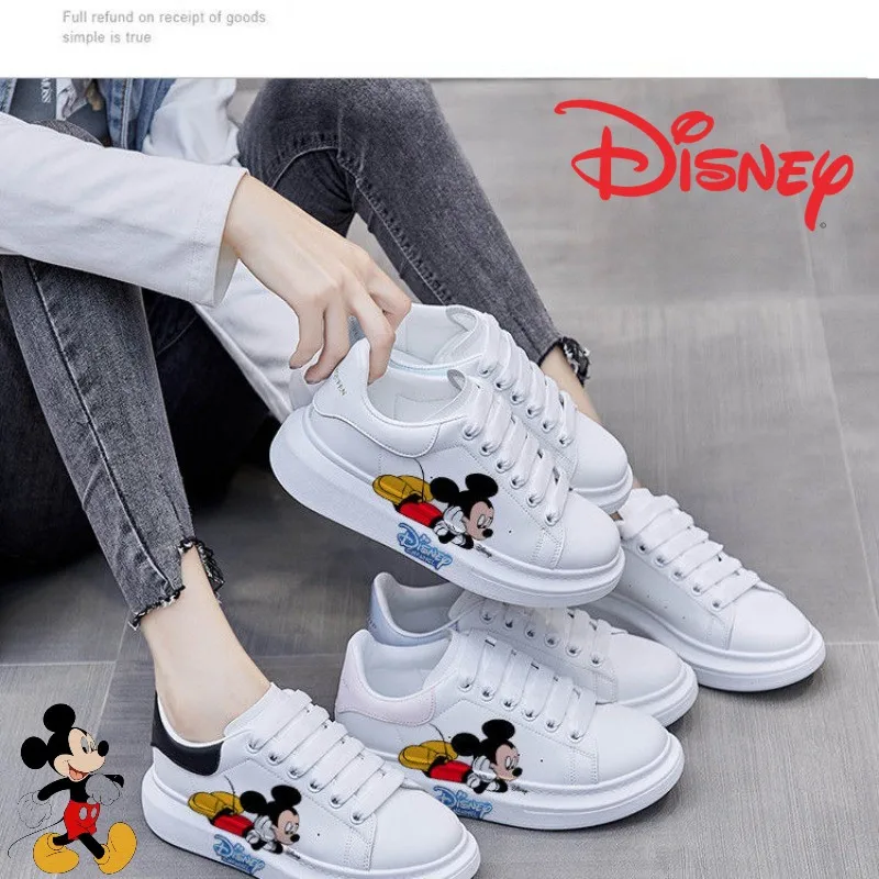 

Cartoon Disney series Mickey cute creative pattern simple fashion comfortable and versatile platform platform casual board shoes