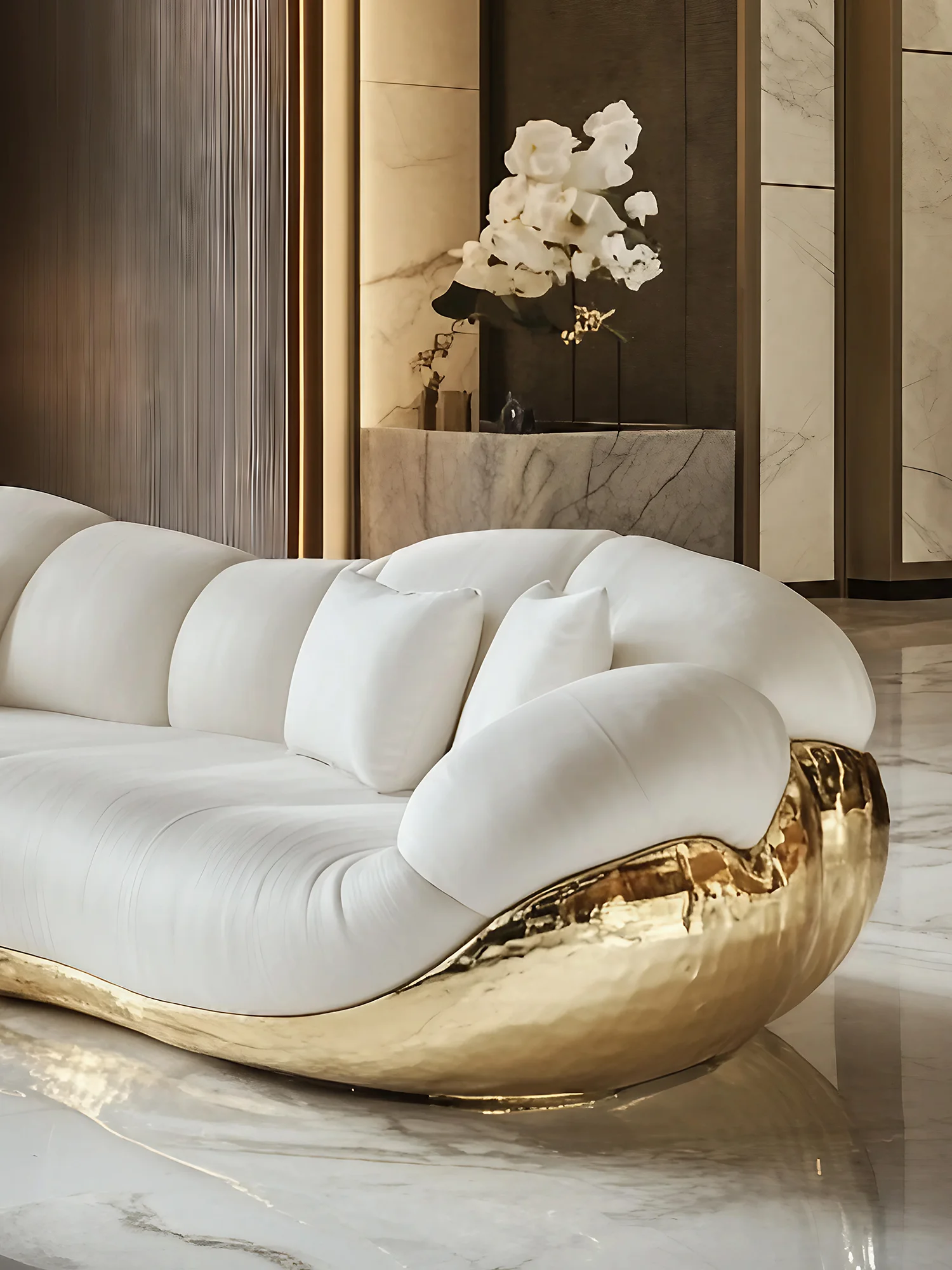 Sofa, Komfort, künstlerische Ästhetik, Sofavilla, italienischer leichter Luxus