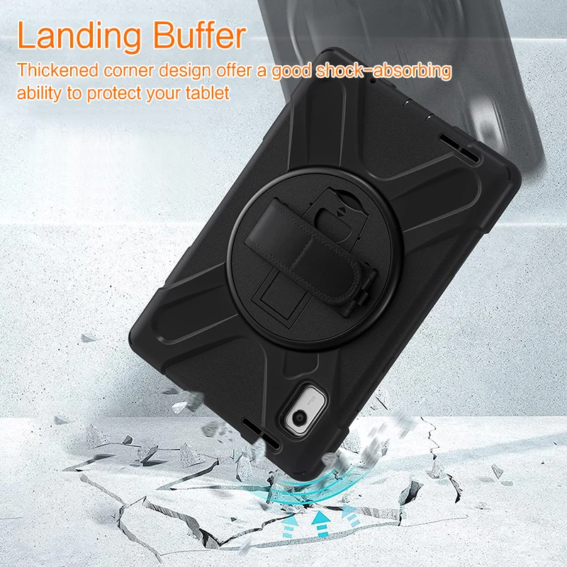 For Lenovo Tab M9 2023 9.0 Inch TB-310FU TB-310XU Heavy Duty Shockproof Cover Kickstand Handle Shoulder strap Kids Case