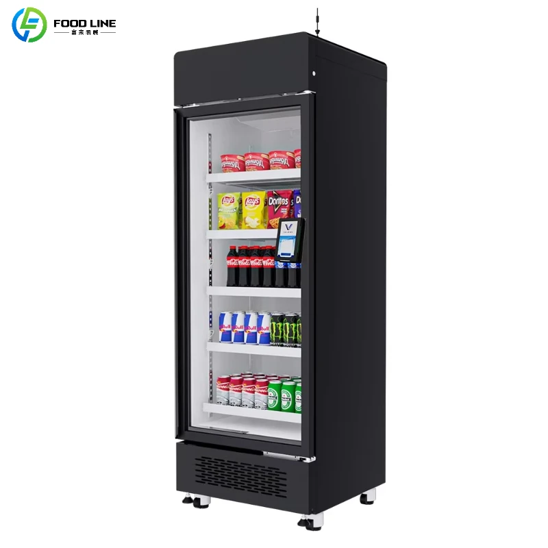 Customized Smart Refrigerated Fridge AI Camera Vending Machine Automatic Recognition Snacks Drinks Self Service Cooler