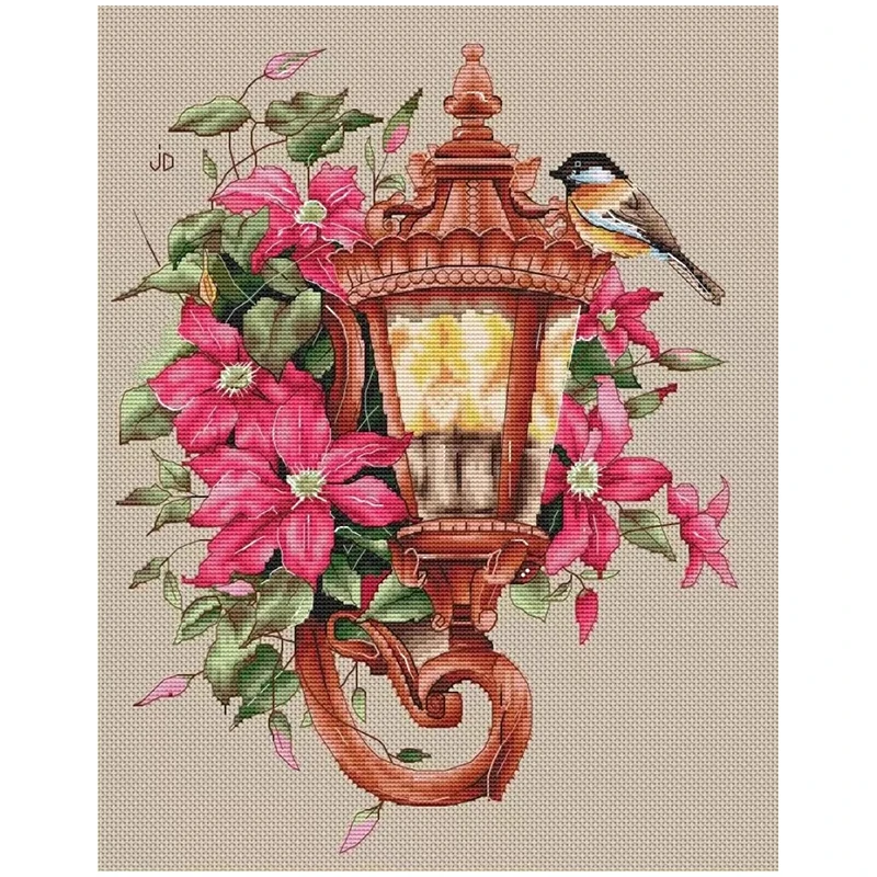 

Birds and Walllights Patterns Counted Cross Stitch 11CT 14CT DIY Chinese Cross Stitch Kits Embroidery Needlework Set Home Decor