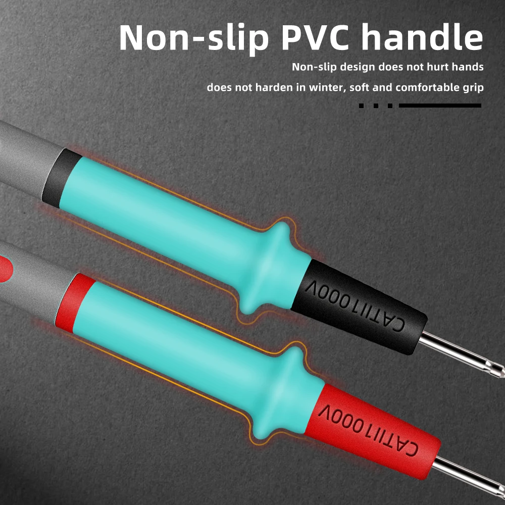 1000V 25A Cable Multimeter Probe Test Pin Wire Pen Silicone 1000V 20A Probes Pen For Multimeter Pen Line Tester Alligator Clips