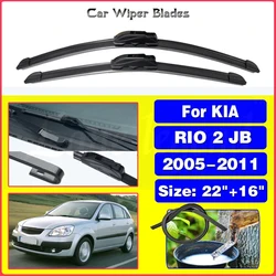 Car Front Wiper Blade For KIA RIO 2 JB 2005-2011 Windscreen Windshield Wipers Windows Accessories 2006 2007 2008 2009 22