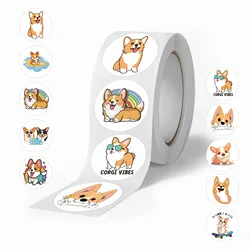100-500pcs Cute Cartoon Dog Stickers for Kids Children's Packaging Animal Reward Sealing Label DIY Album Stationery Sticker