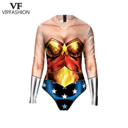 VIP FASHION Women Sexy body Lady Summer Swimwear Party Show Costume Cosplay Movie Printed Costume da bagno Holiday Clothes Outfit