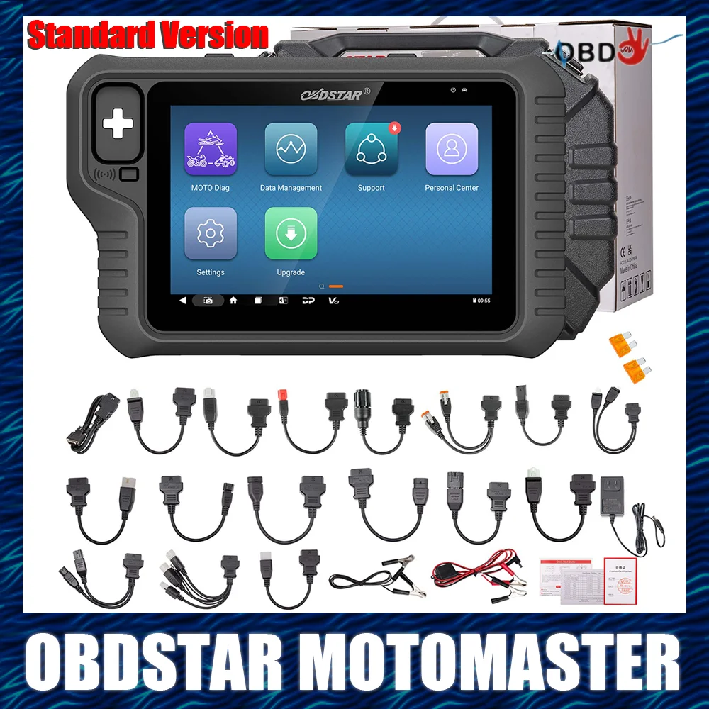 

OBDSTAR MOTOMASTER Стандартная версия сканера мотоцикла Поддержка CAN FD DoIP Blue-tooth HMDI, обновление подключения типа C MS80