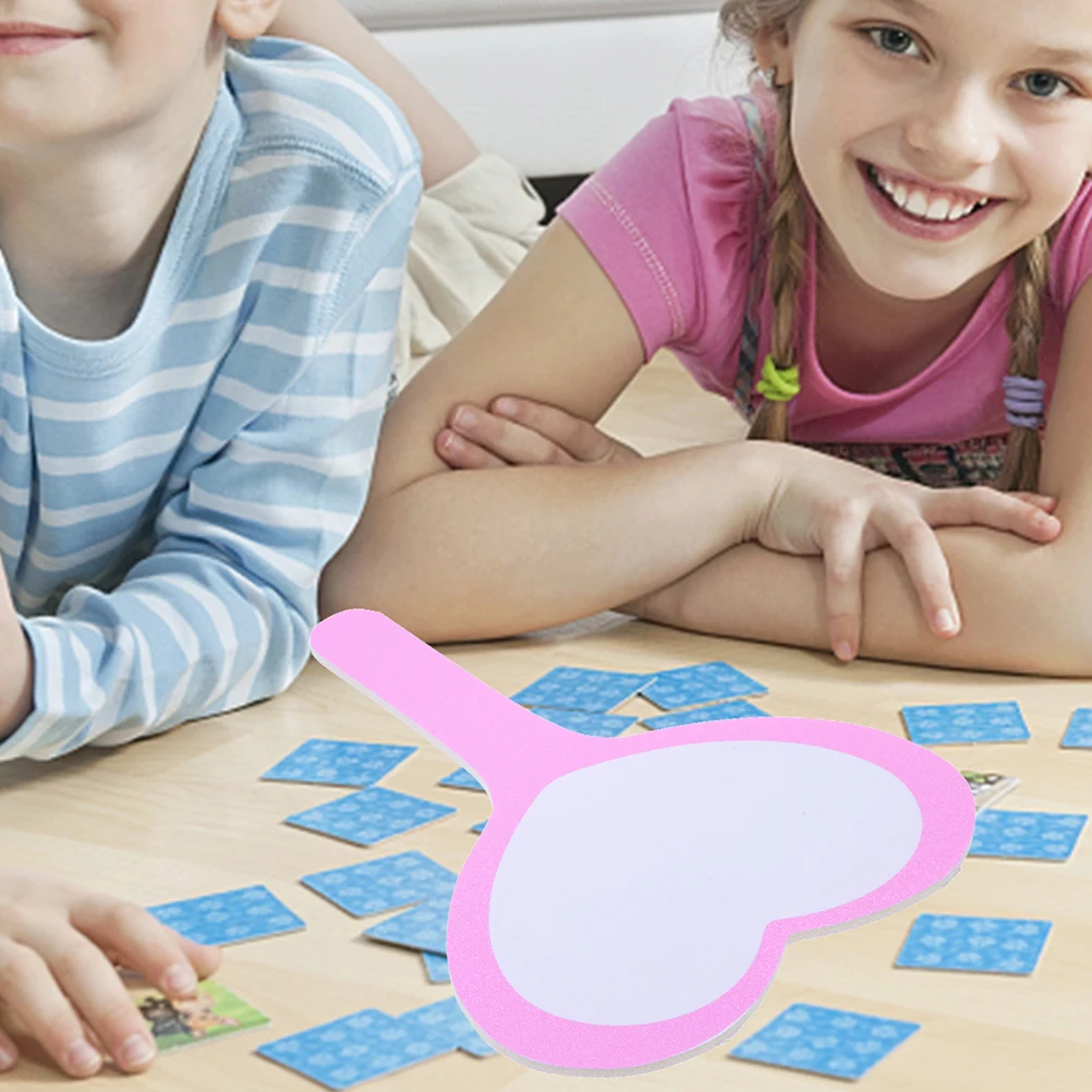 

2pcs Single Sided Heart Shape Whiteboards Reusable Dry Erase Boards Blank Scoreboards For Voting Judges Games Anti-Wear