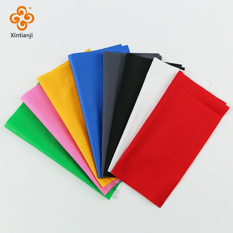 8PCS DIY Rainbow Cotton Fabric Solid Color Clothing Needlework Quilt Sewing Cloth Patchwork Accessories 20x25cm