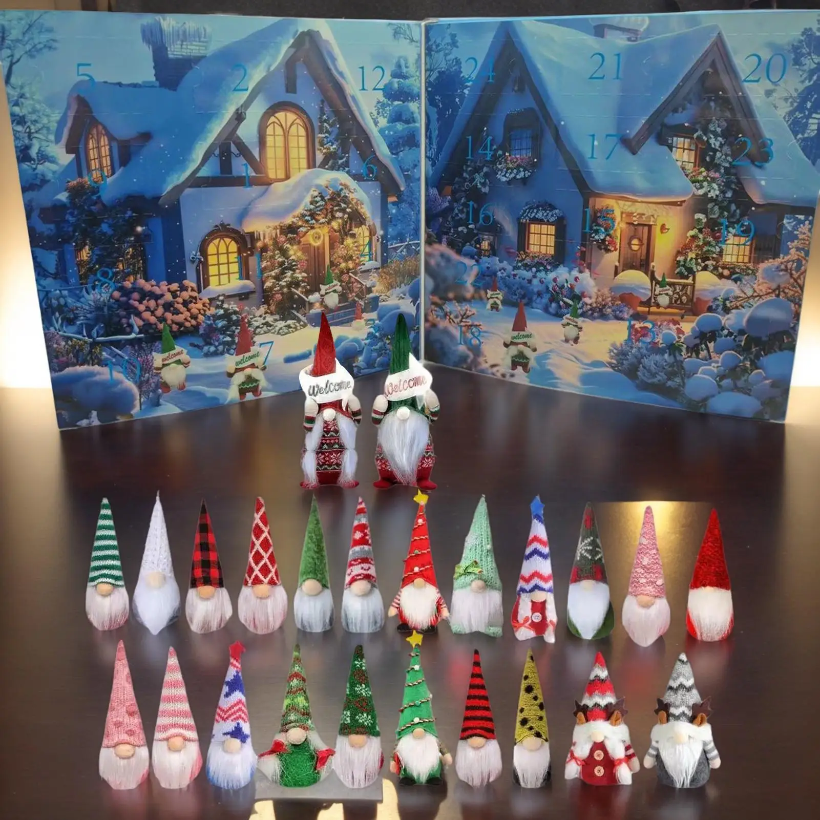 

Рождественский календарь обратного отсчета в виде гнома, милый гном, Адвент, Рождественский календарь, Заручальные игрушки, фигурки, планировщик, декор для елки, стола, стены