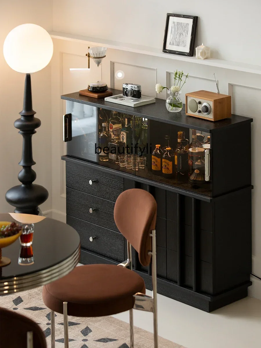 

l5 Medieval style dining side retro light luxury sofa back cabinet living room coffee tea cupboard