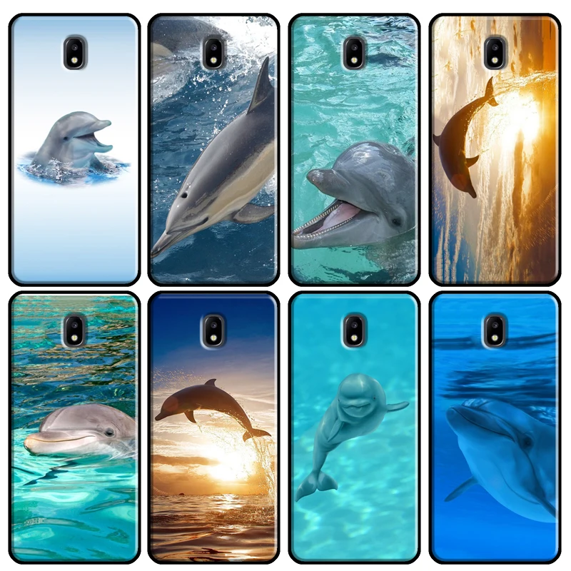 Sea Animal Cute Dolphin Soft Case For Samsung Galaxy A3 A5 2016 J1 J3 J4 J5 J6 J7 2017 J2 Core J8 A9 A6 A8 Cover