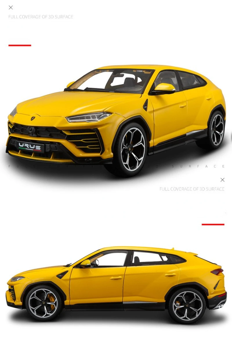 Genuine Boutique Bburago 1:18 Lamborghini Urus 2 Doors Opened Alloy Toy Car Model Metal Die-cast Toys Boy Gifts