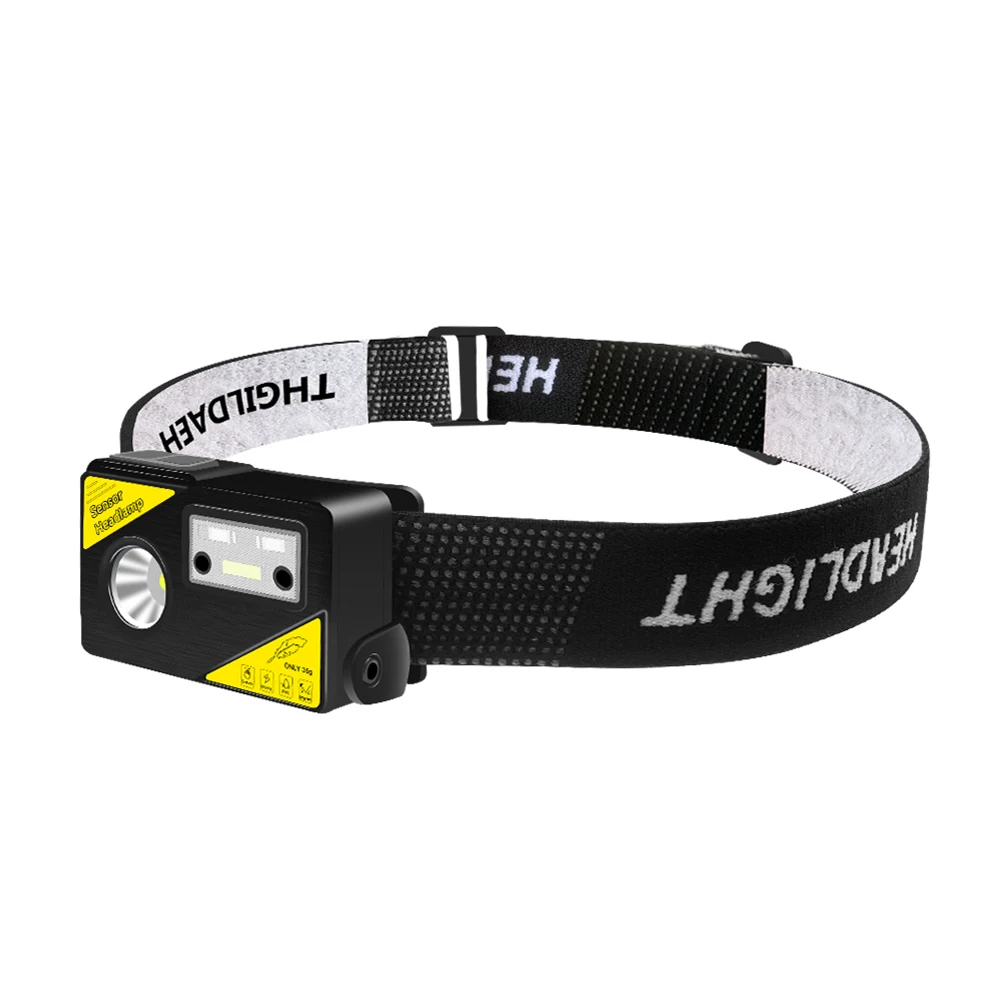 

Waterproof Headlamps LED Headlight USB Charging Fishing Camping 10cm Sensor Adjustable Lightweight Durable Night Running Jogging