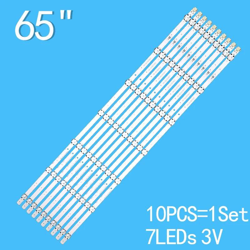 10PCS 3V 710mm LED Backlight Strips 7LED For Grundig 65GUB8862 65GUB8866 65GUB8865 65GUB8867 65GUB8864 Arcelik 65Inch 3PCM00731A