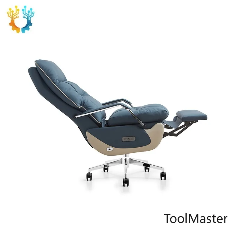 

[2026]Electric Swivel Hot-selling Light Chair Ergonomic Office Chair Comfortable Reclinable Simple Genuine Leather Office C