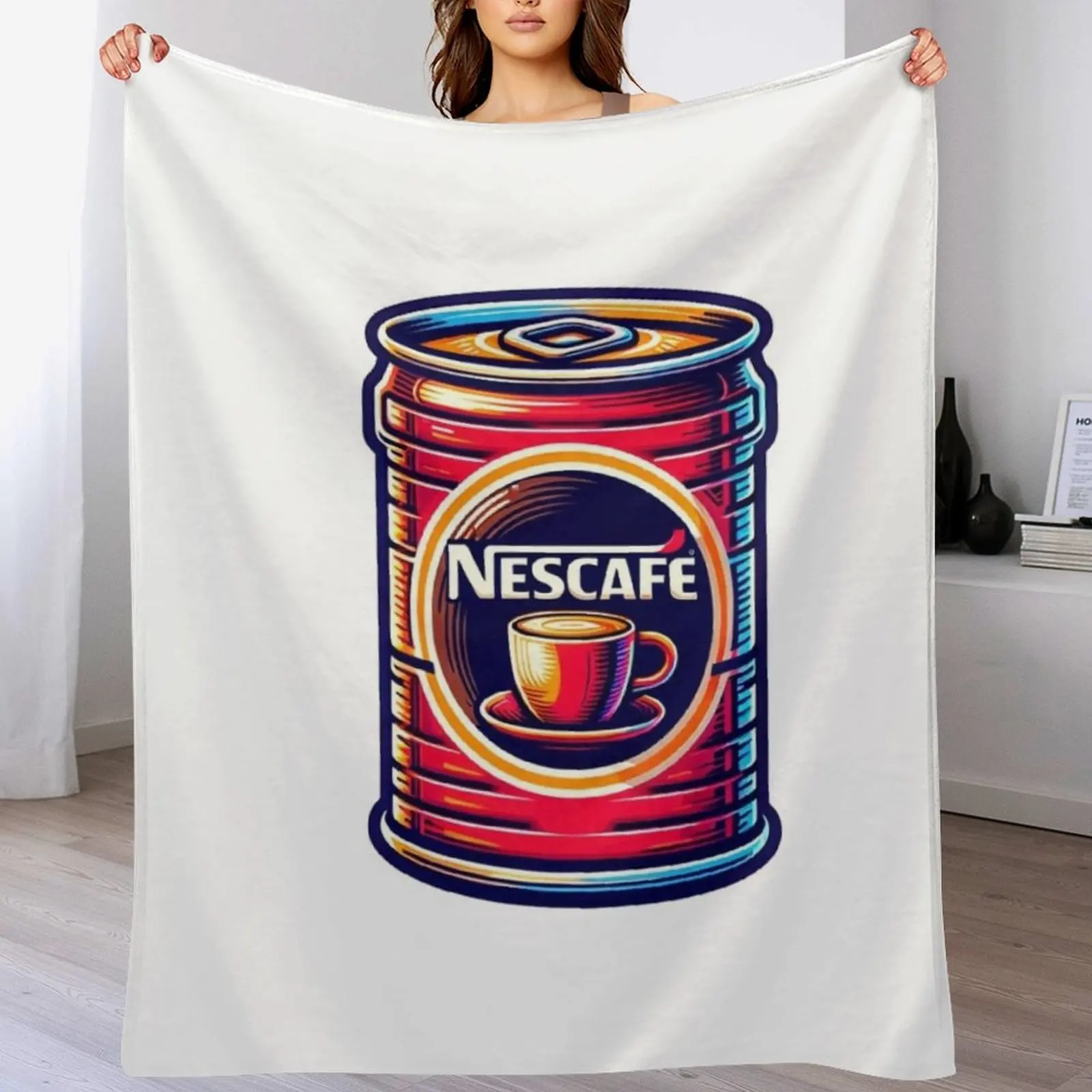 

nescafe Throw Blanket Soft Plush Blanket as Housewarming Gift