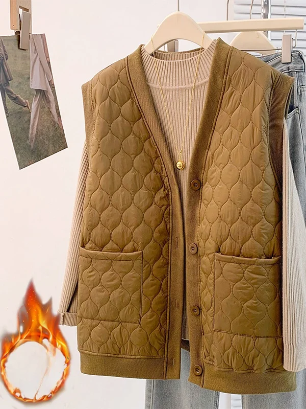 Wyszczuplająca bawełniana kamizelka, codzienna warstwowa odzież, styl Hong Kong, damska bluzka wyszczuplająca, marka Tagl, jesień-zima, moda.