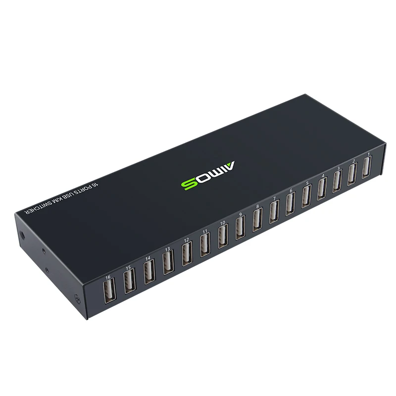 

USB Splitter Switcher 16 Ports USB KM Switcher Game live screen splitter network switch USB 2.0 sharing switch USB LAN Switch