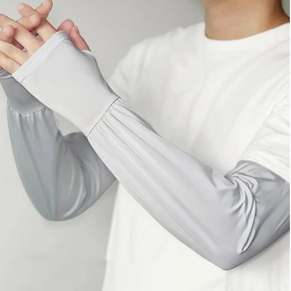Outdoor Sports Ice Sleeve Gloves UV Protection Sleeves Adjustable Adjustable Size Anti Slip Function Breathable Material