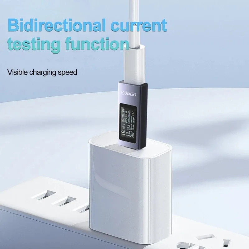 Type-C Current Voltage Monitor KWS-2301C DC 4-30V 0-12A Power Meter Tester PD Battery Capacity Digital LCD Meter - Meter Tester