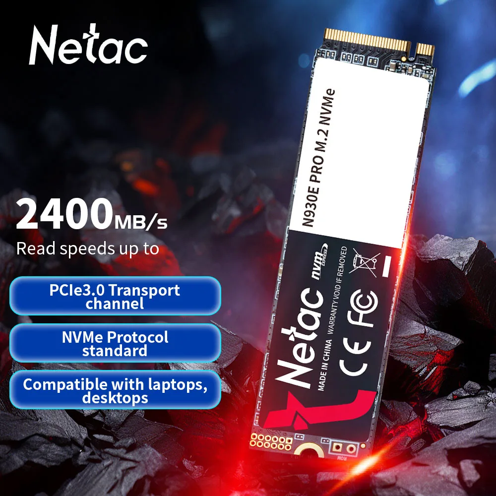 Жесткий диск Netac SSD NVMe M2 1 ТБ 128 ГБ 256 ГБ 512 ГБ M.2 SSD NVMe PCIe, Внутренний твердотельный накопитель для ноутбука и настольного компьютера