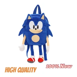 Supersonic Sonic Hedgehog Plush Backpack for Kids:2024 Nak Edition Bookbag with Detachable Cuddy Doll