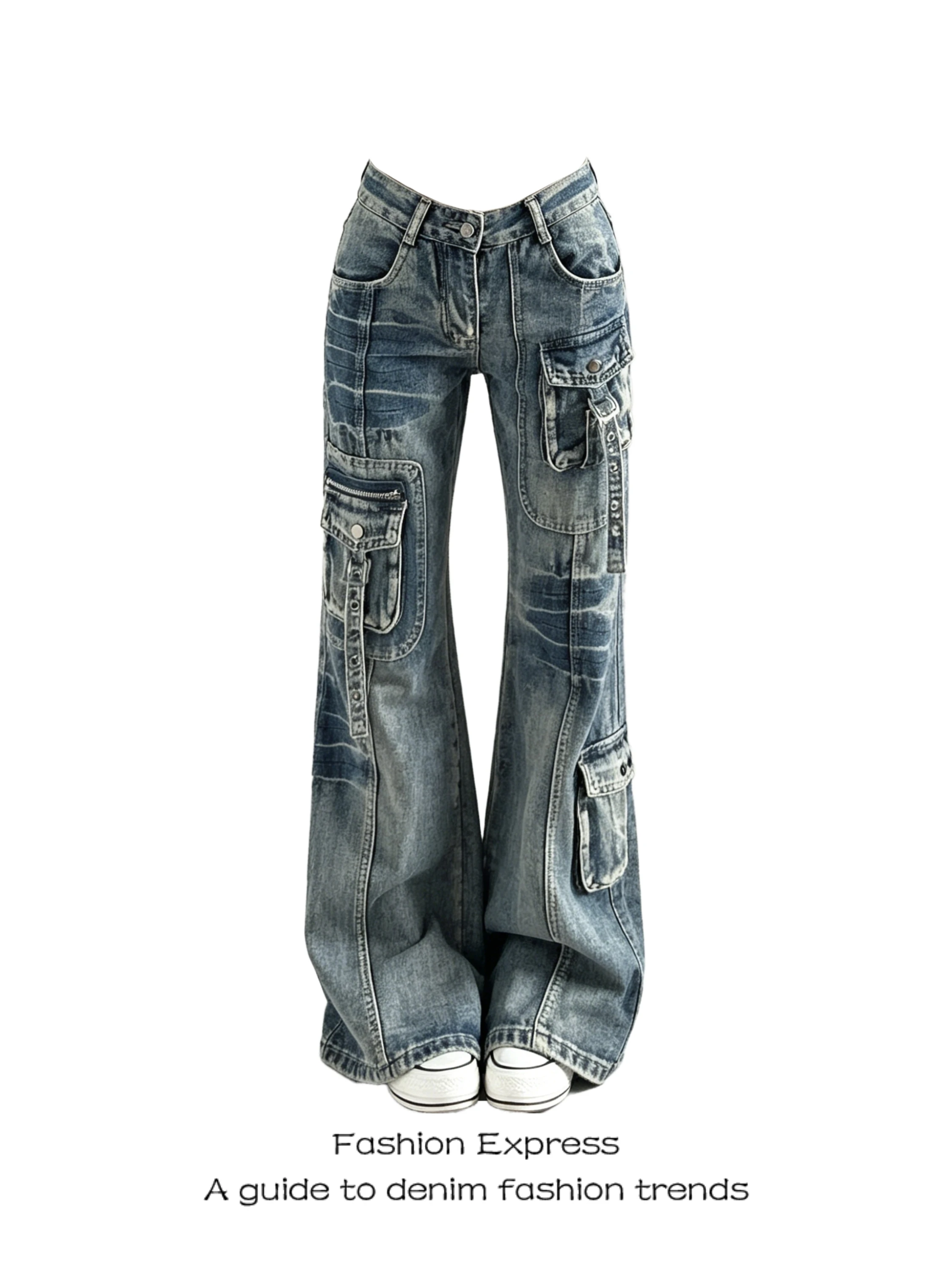 

2026 New Women's Workwear Pants Summer Design Slim Fit Denim Skinny Casual Bell Bottoms High Waist Jeans Casual Daily Wear