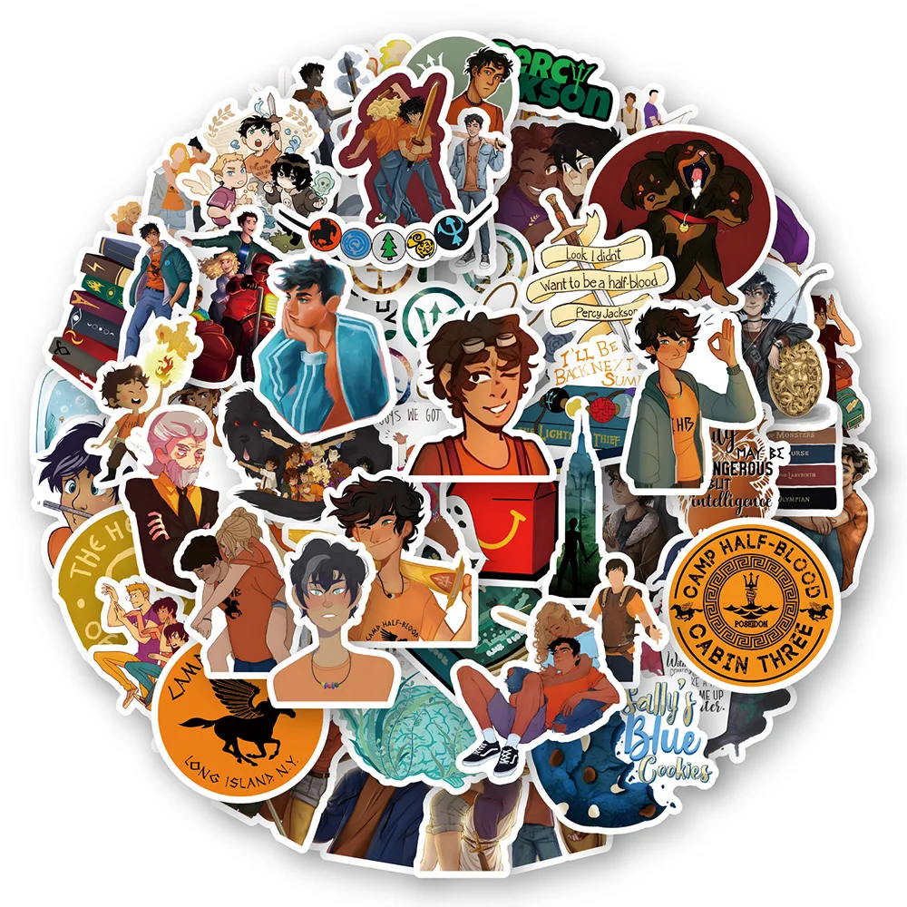 10/30/60PCS Percy Jackson Movie Cartoon Stickers DIY Laptop Luggage Skateboard Graffiti Decals Sticker for Kid Toys