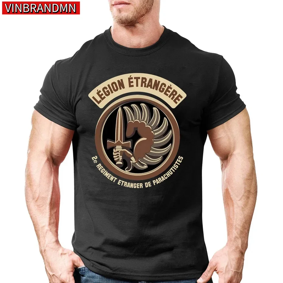 French Foreign Legion - Légion étrangère Men T-Shirt Short Sleeve Casual Cotton Clothing O-Neck Mens T Shirt for Men Tee Shirt