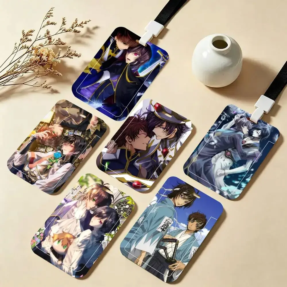 Suzalulu CODE GEASS Hangyaku no Lelouch  ID Card Holder Neck Strap Pendant Door Badge Holder Lanyards Keychain Work Credential